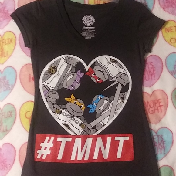 Nickelodeon Tops - Nickelodeon #TMNT glitter graphic Tee